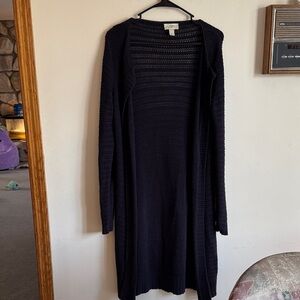LOFT Ann Taylor Dark Knit Sweater jacket
